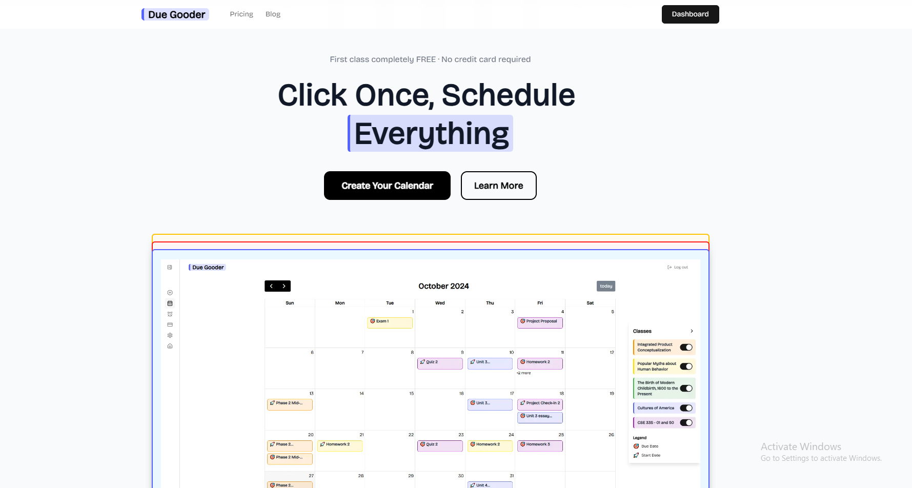 Due Gooder - Automate Your Study Schedule